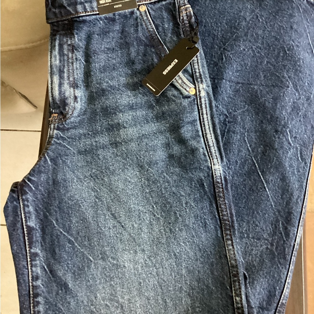Express Dark Blue Relaxed Jeans